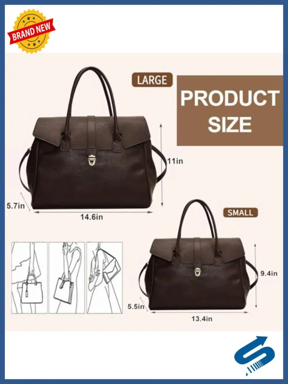 Women's Large Capacity Vegetable Tanned Leather Tote Bag - Lightweight Work