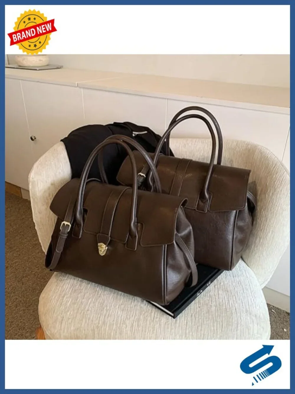 Women's Large Capacity Vegetable Tanned Leather Tote Bag - Lightweight Work