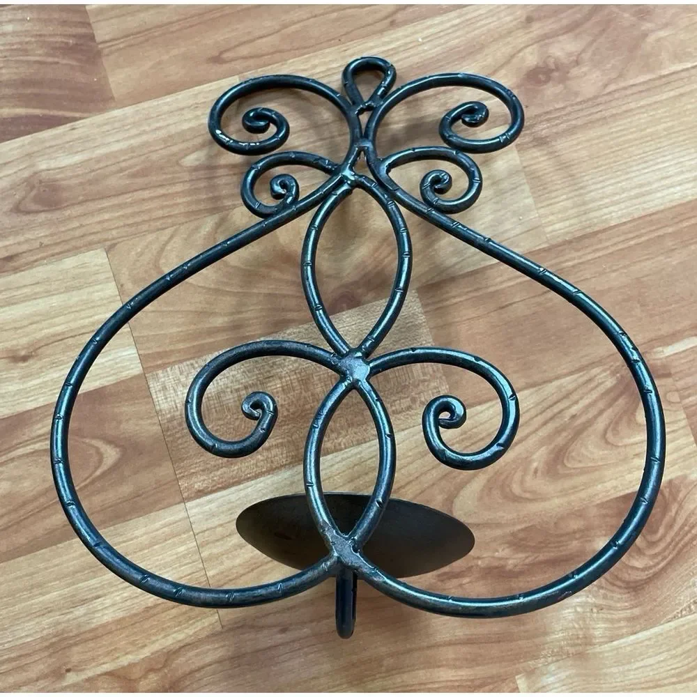 Vintage Cast Iron Wall‎ Candle Holder