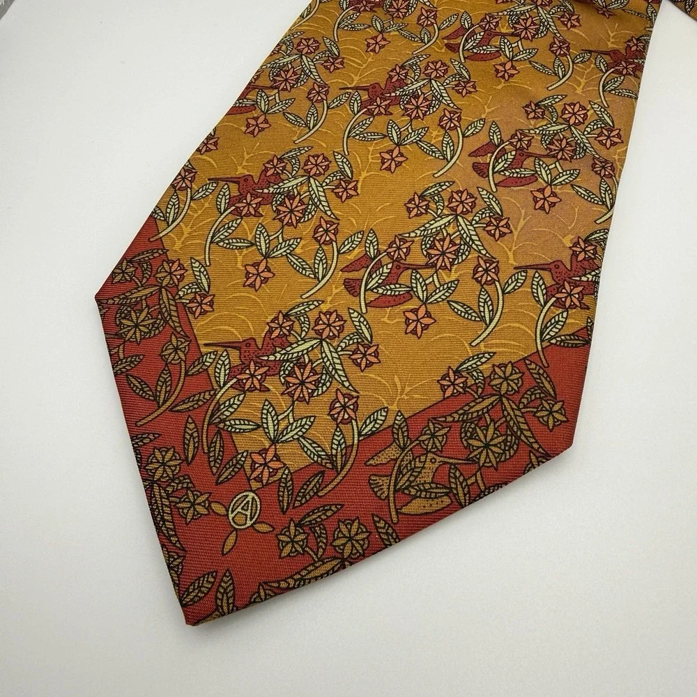 Arnys Paris Men's 100% Silk All Over Pattern Neck Tie