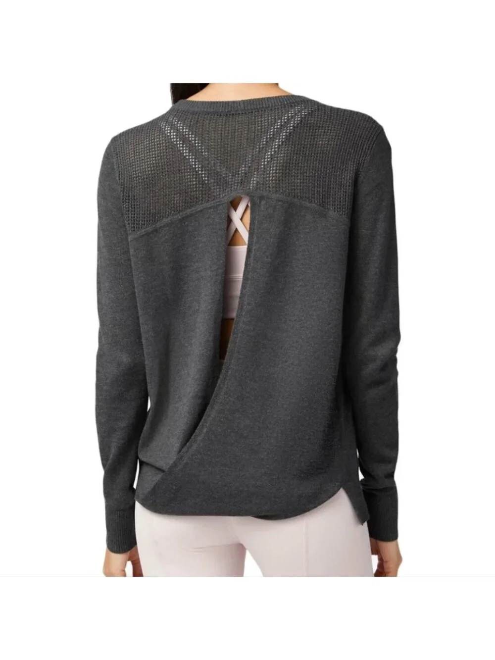 Lululemon Back to Balance Long Sleeve Sweater Heathered Graphite Grey