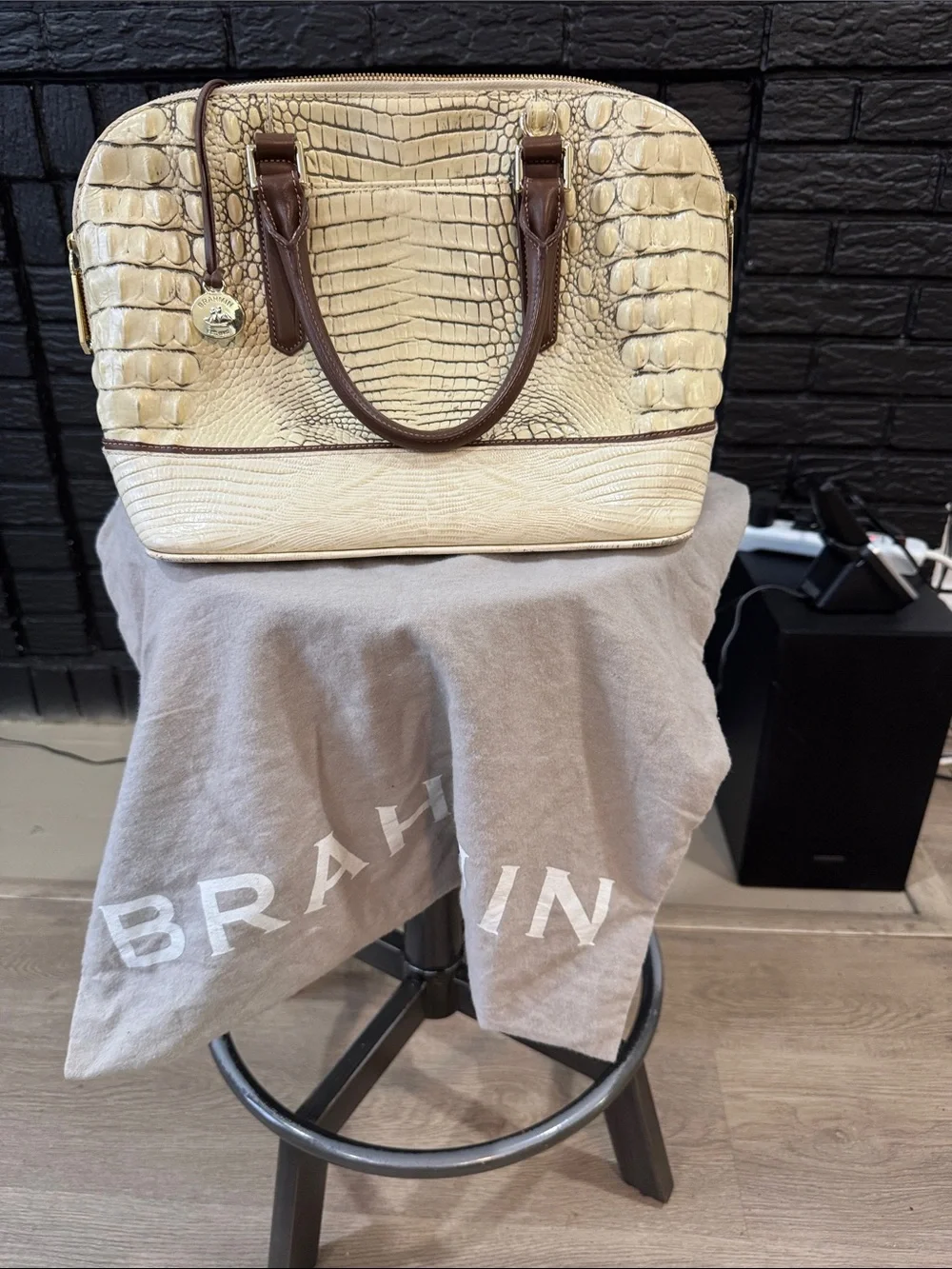 Brahmin satchel croc