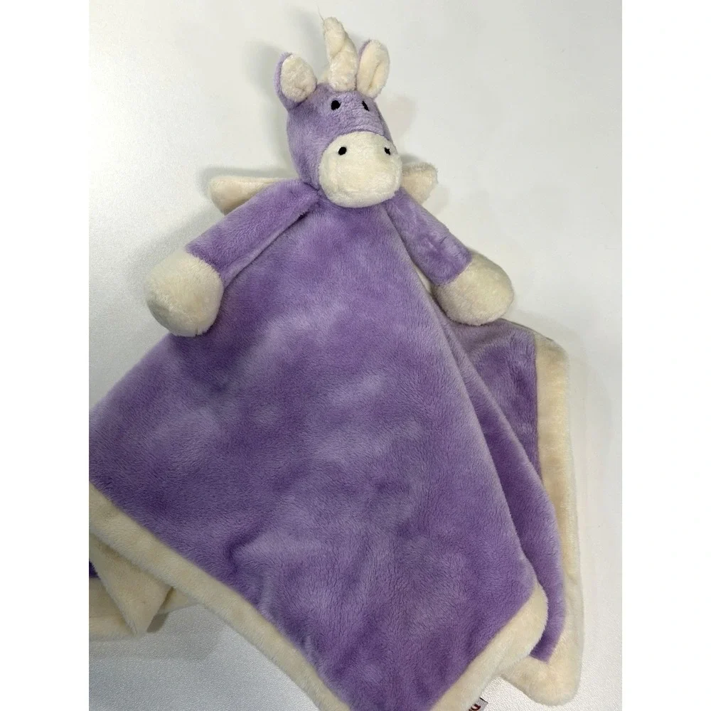 Teddykompaniet Diinglisar Purple White Back Unicorn Lovey Soft Unisex Cuddle Toy