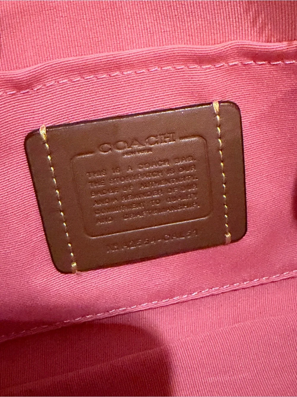Coach link strap plaque