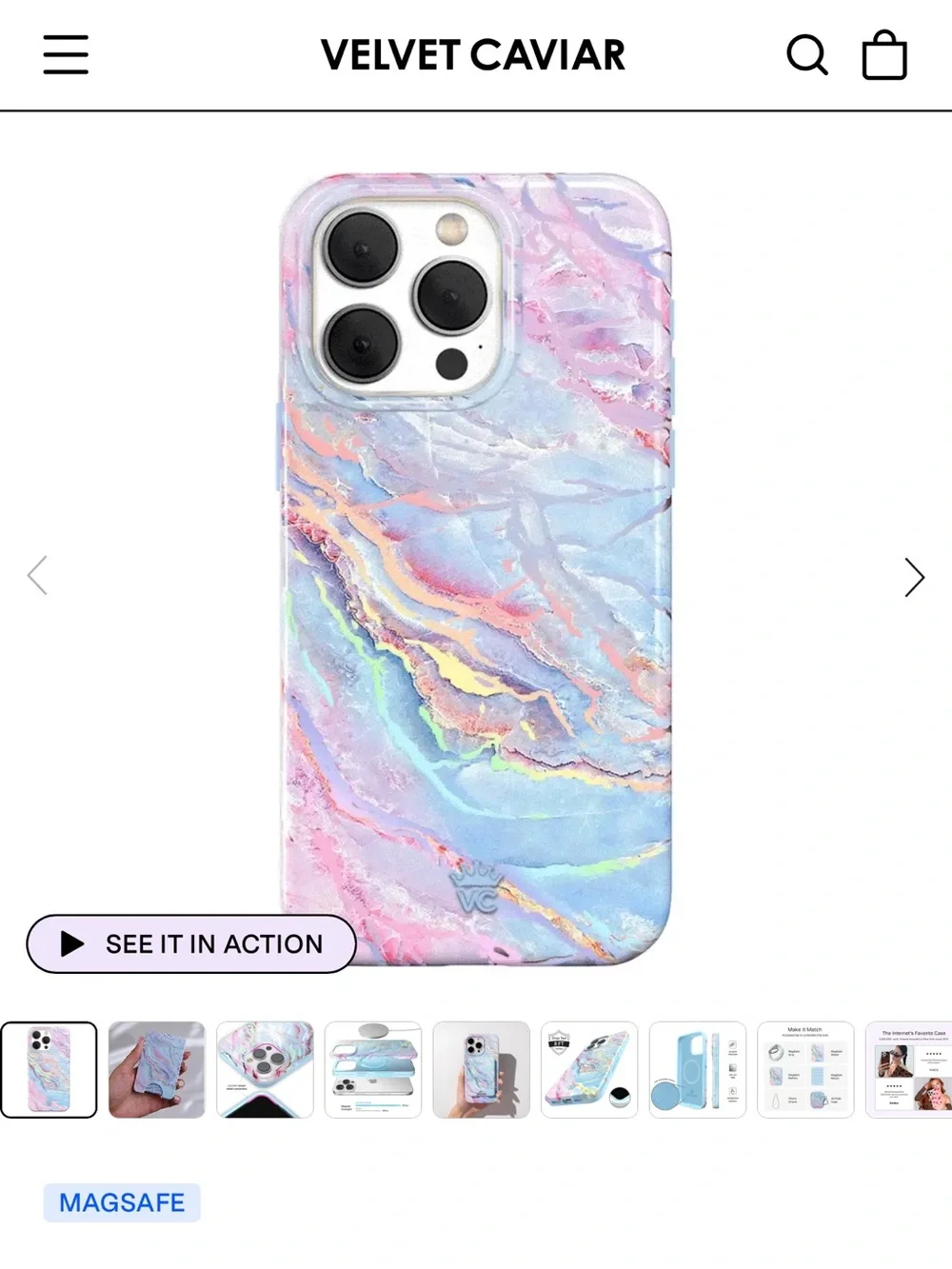 NWT Velvet Caviar iPhone 15 Pro Max case