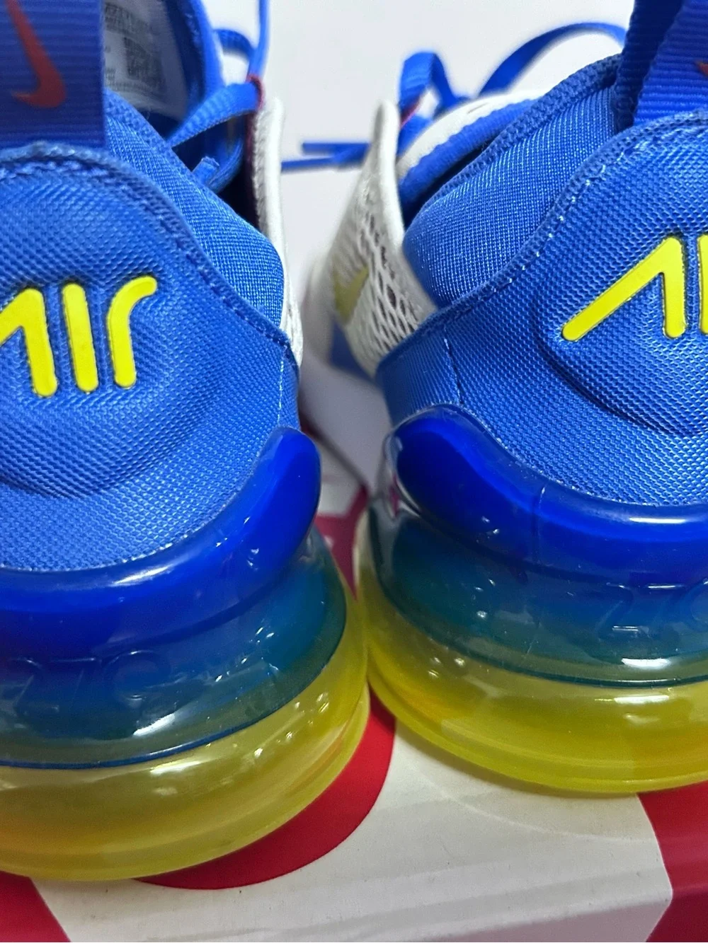 Nike Kids Mesh Sneakers in White, Blue & Pinkish Purple