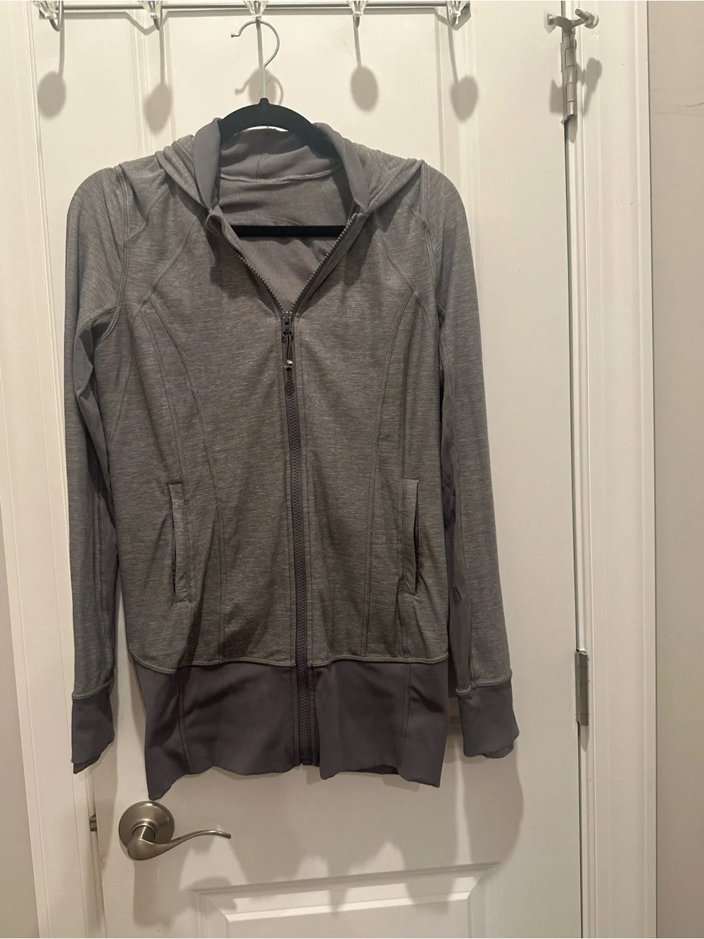lululemon athletica Grey Hooded Zip-Up Jacket