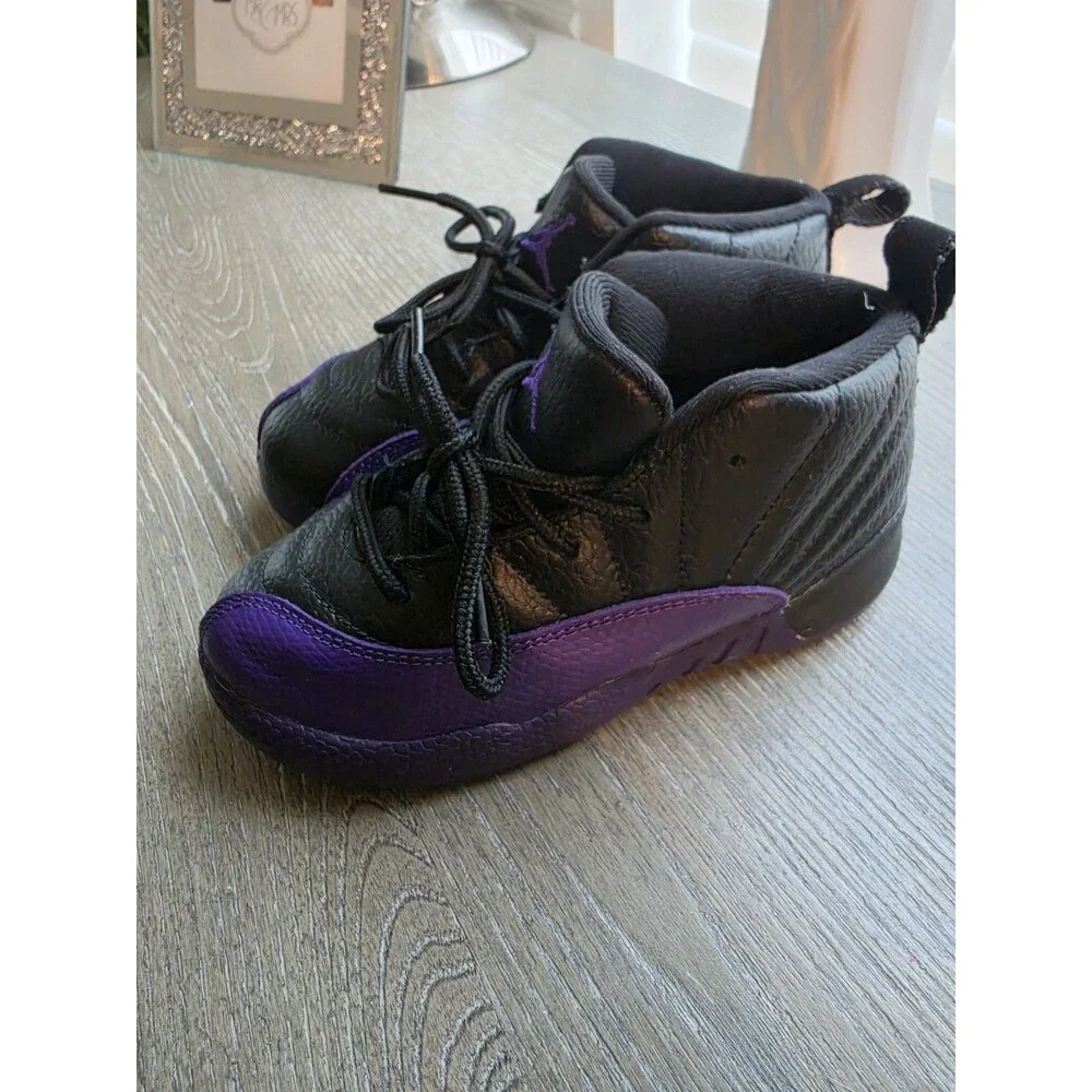 Nike Air Jordan 12 Retro Field Purple Black  850000-057 Toddlers Size 10C