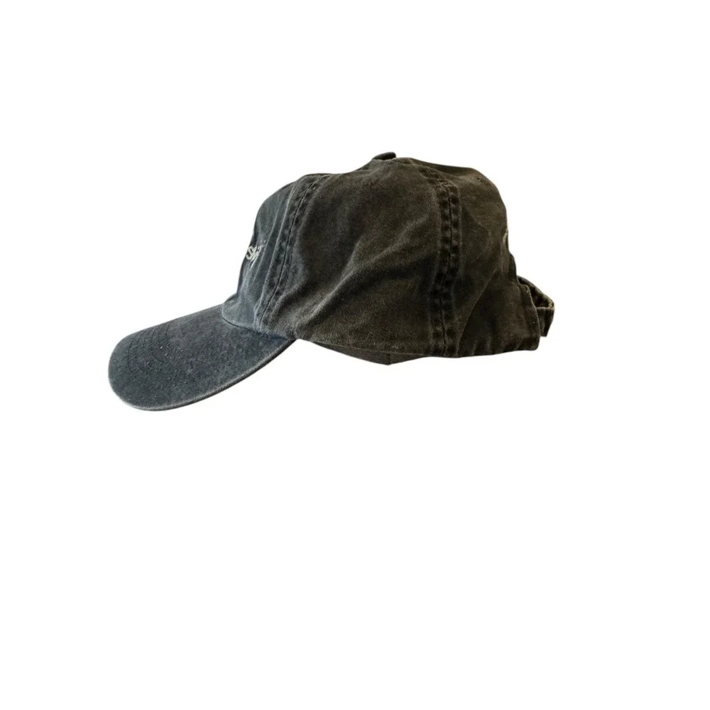 Port Authority Graphic Baseball Cap Gray  OSFM Strapback Logo Stone Washed