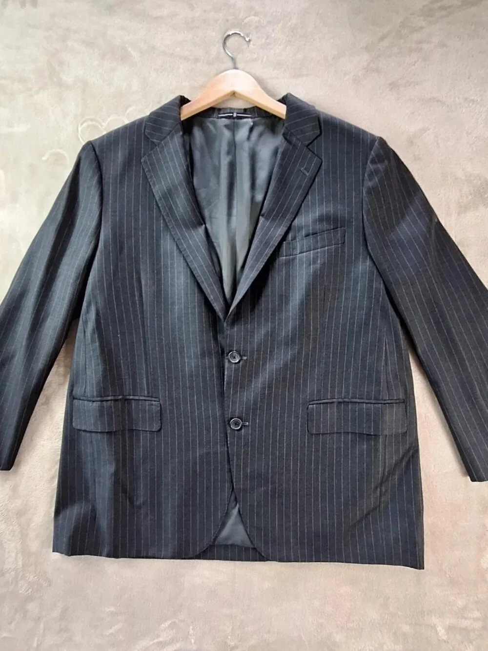 Hemrajani Brothers Blazer Mens 44 Loro Piana Wool Super 130s Italy Pinstripe