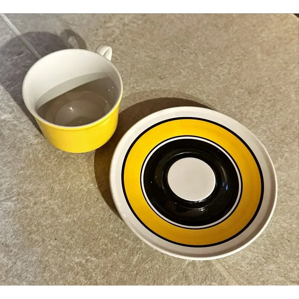 Pair Vintage Mikasa Epiqure One Collage Cup & Saucer