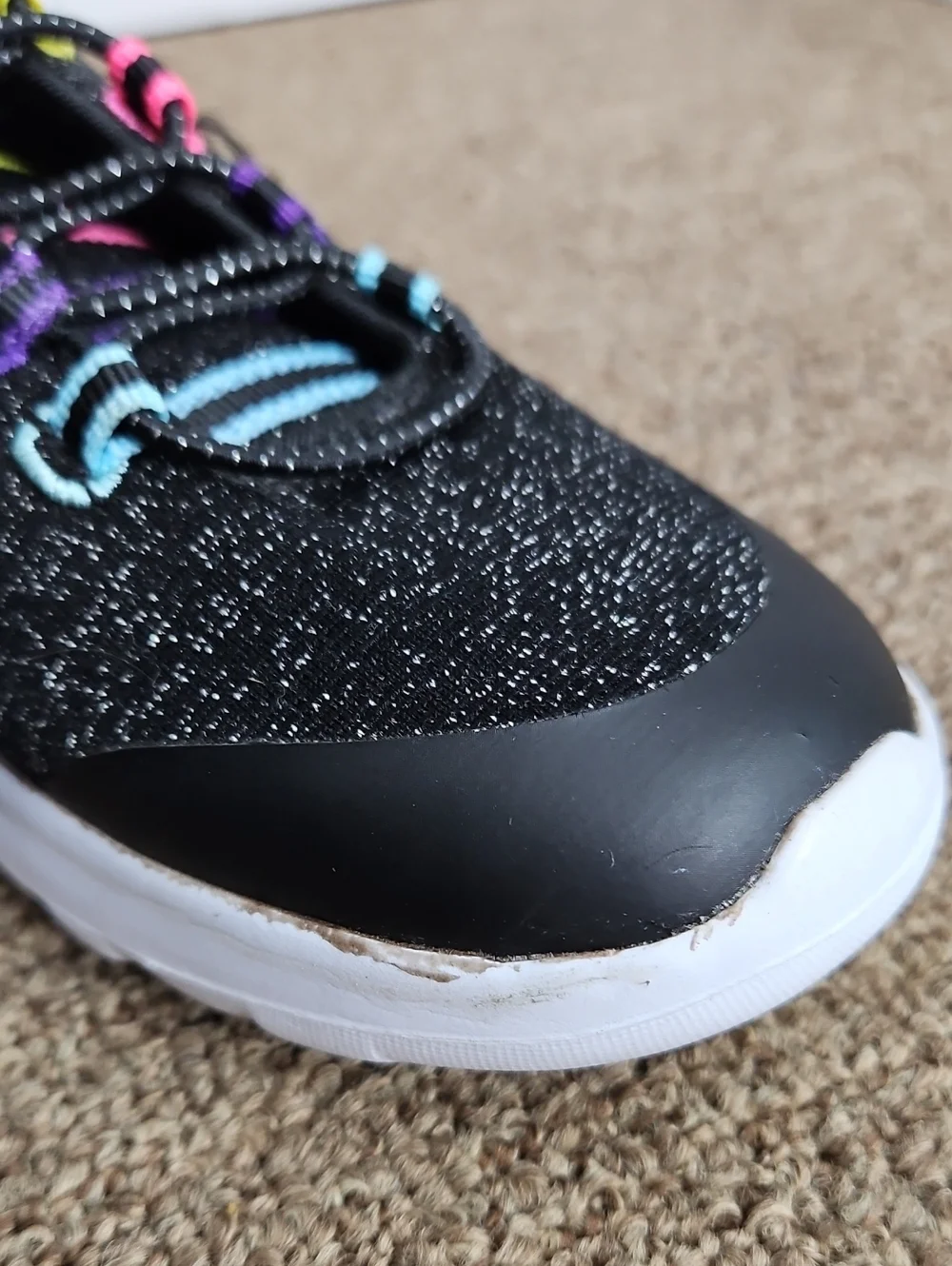 Skechers black glitter