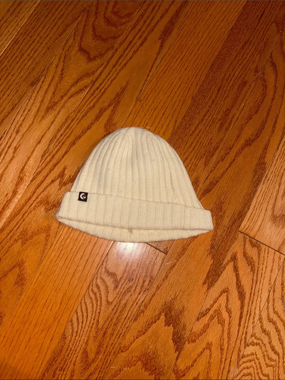Ethika Ribbed Cuffed Beanie in Off-White