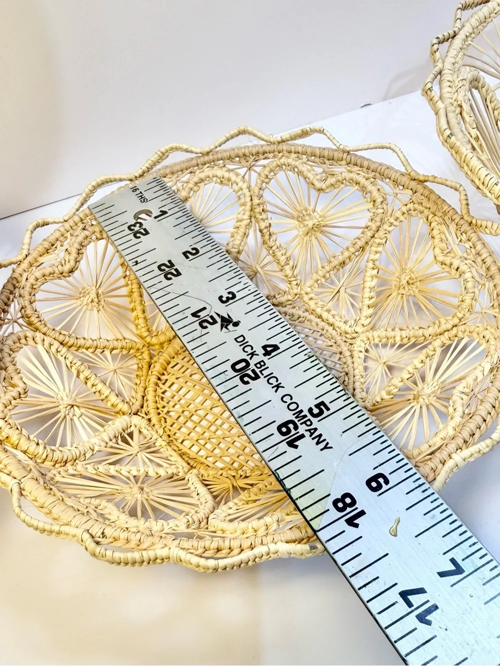 Vintage handwoven rattan