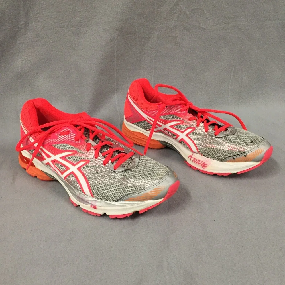 ASICS Gel-Flux 4 Womens Running Shoes Pink‎ Silver Orange T764N Size 9.5