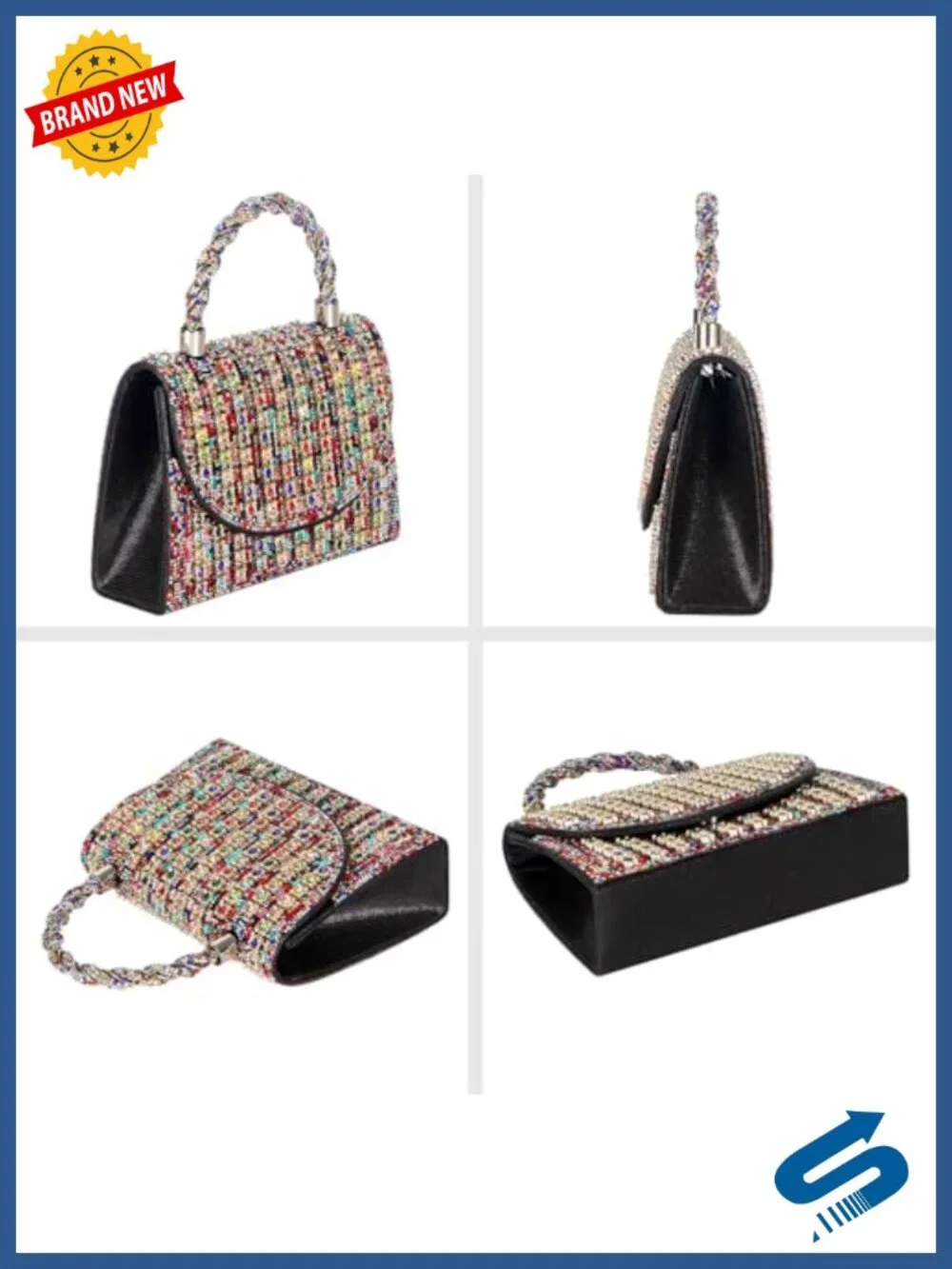 Women's Rhinestone Crossbody Bag for Evening Party
