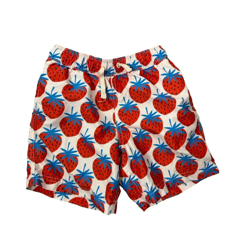 Hanna Andersson Boys Strawberry Swim Trunks Size 110 sz 5