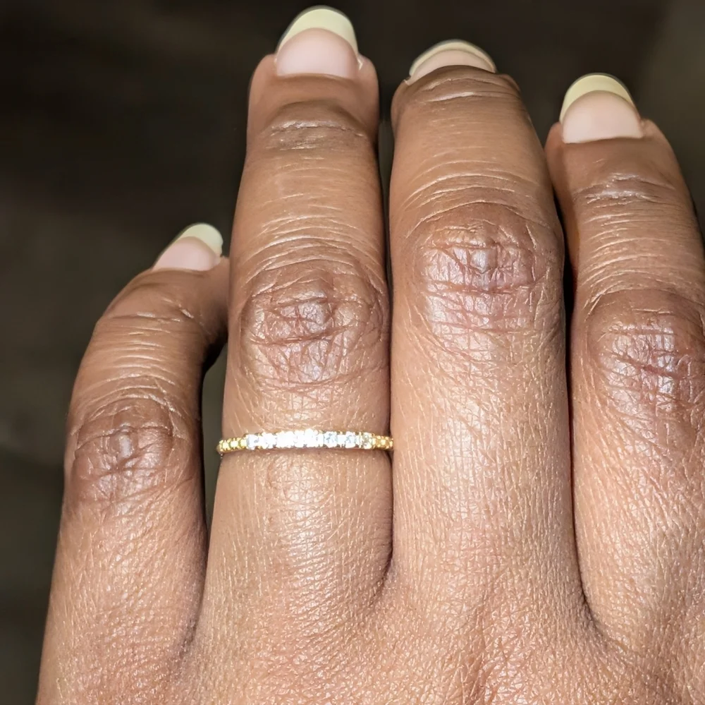 925 diamond simplicity ring sz 6