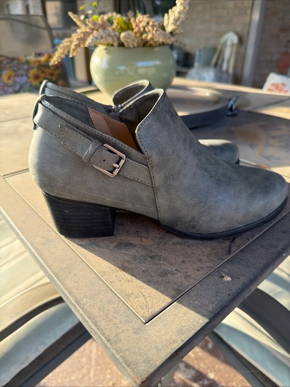 Soul Naturalizer Gray Ankle Booties with Side Zip 9W
