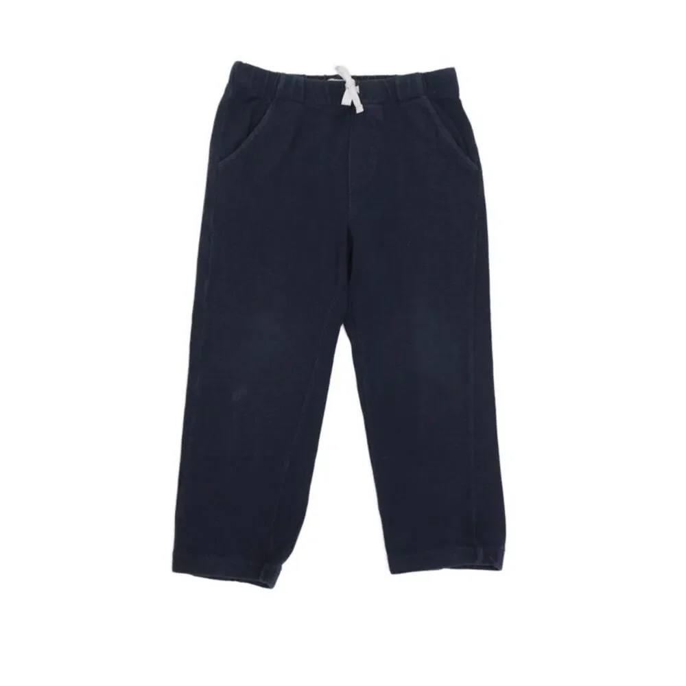 Il Gufo Boys Cotton Drawstring Waist Casual Pants Dark Blue Size 3T