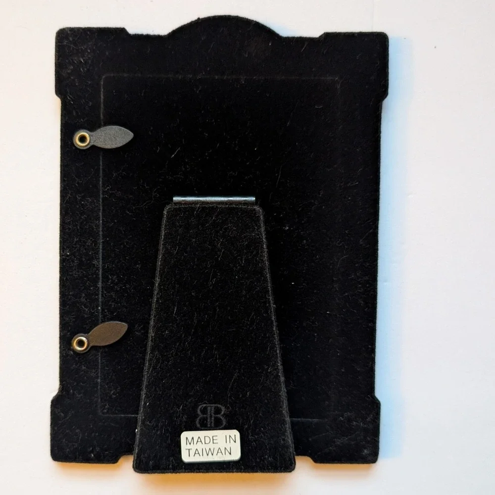Art Deco VTG Gold & Black Ornate Mini Picture Frame 4.5x6 Neoclassical Regency
