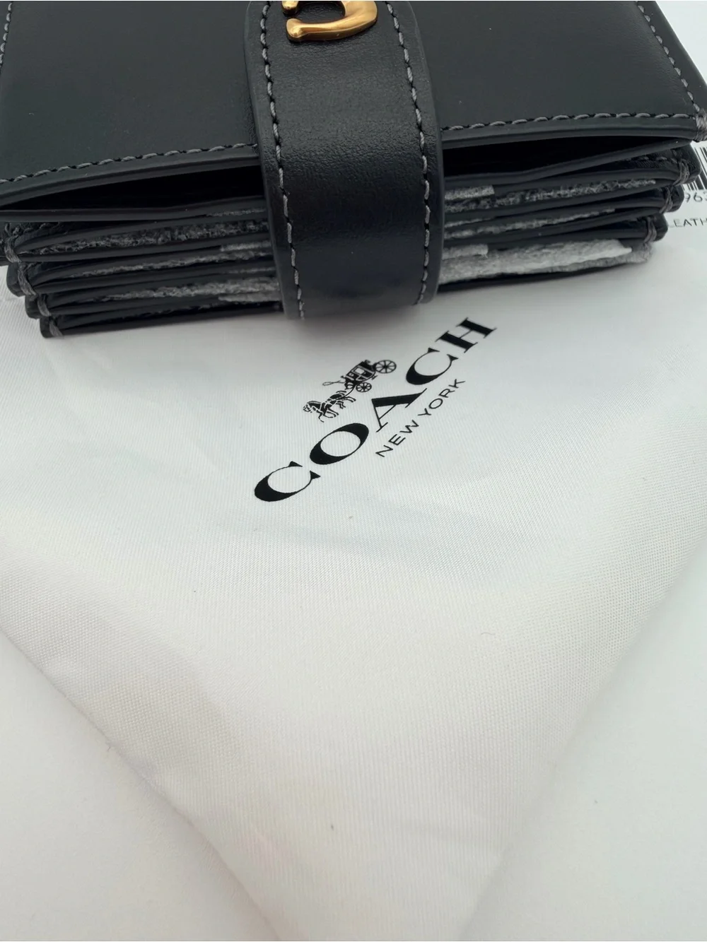 Coach leather card
