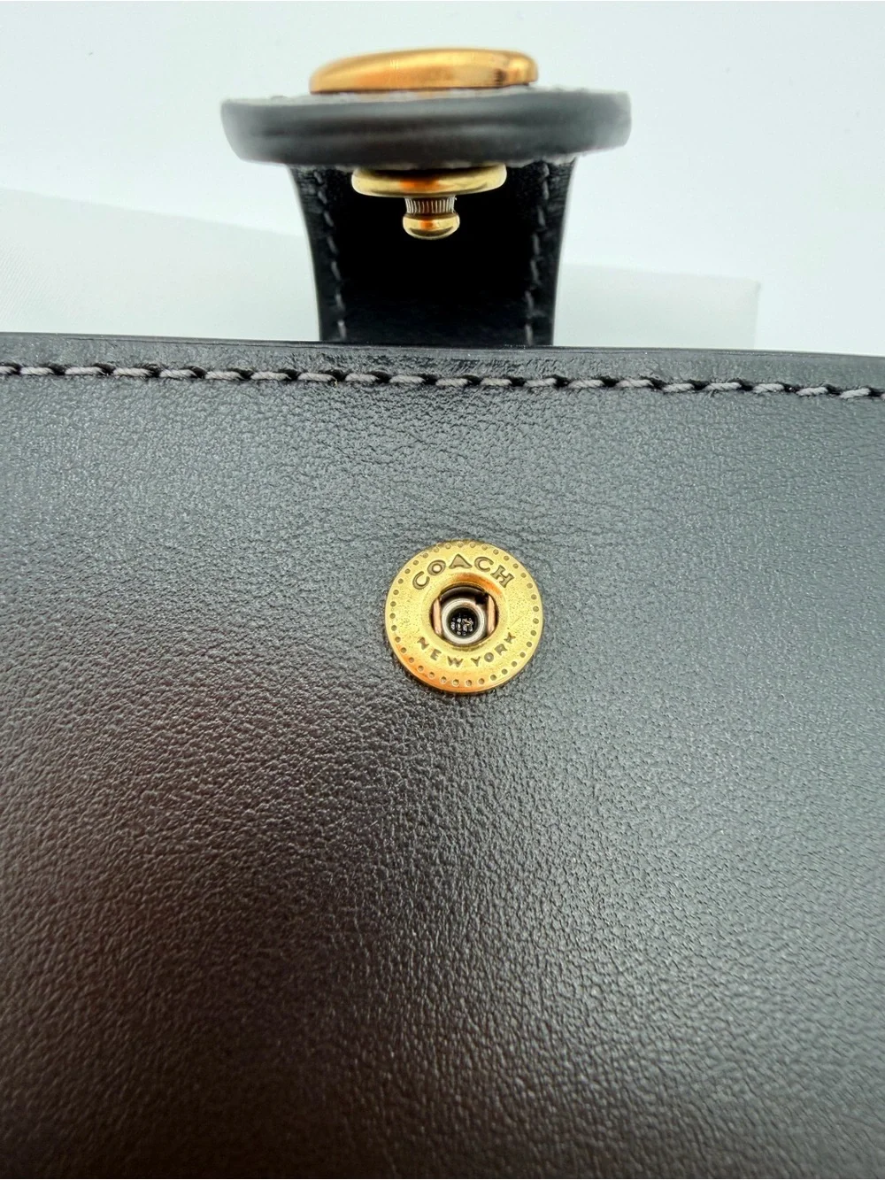 Coach leather card