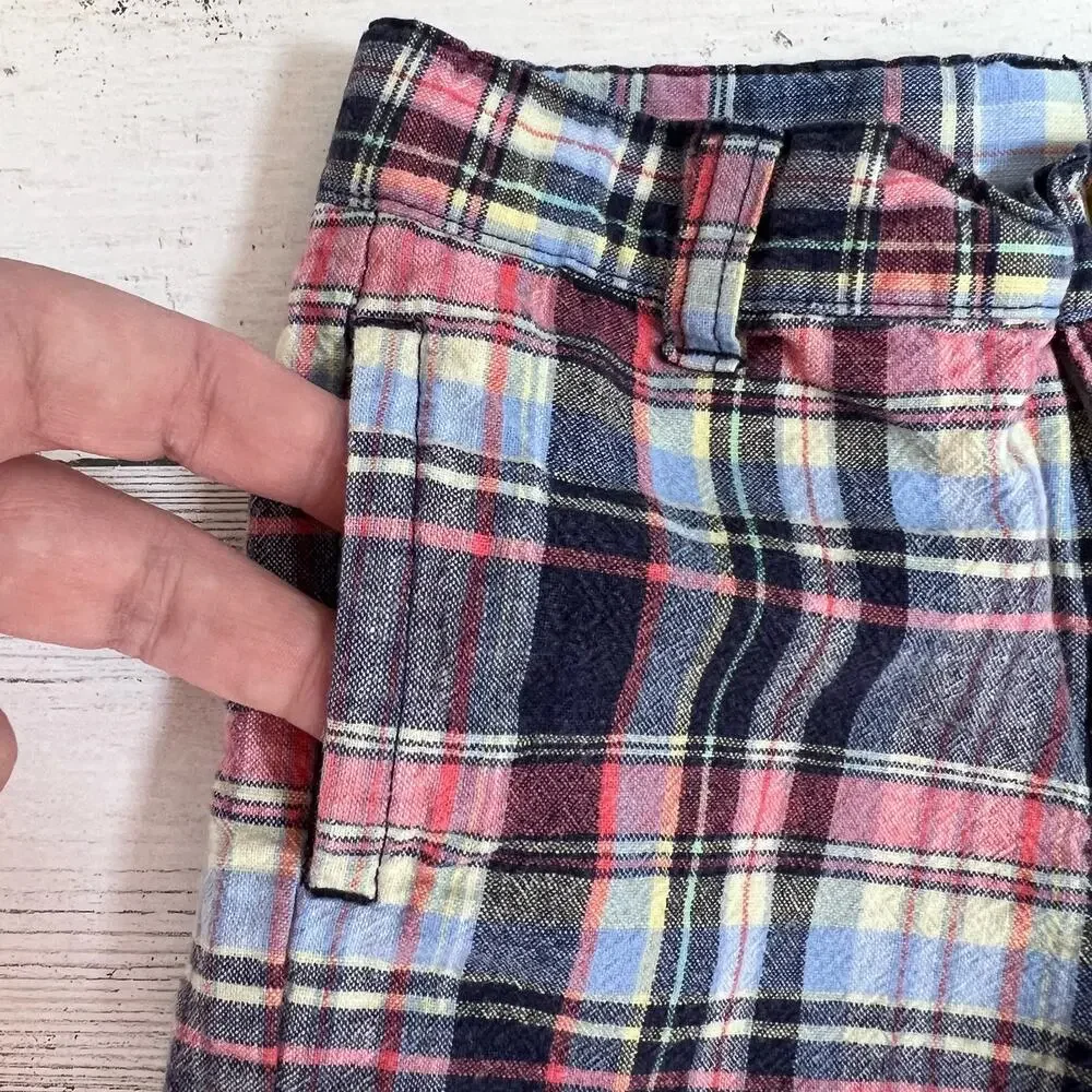 Janie and Jack Shorts Boys 3 Madras Plaid Cotton Preppy Summer Beach