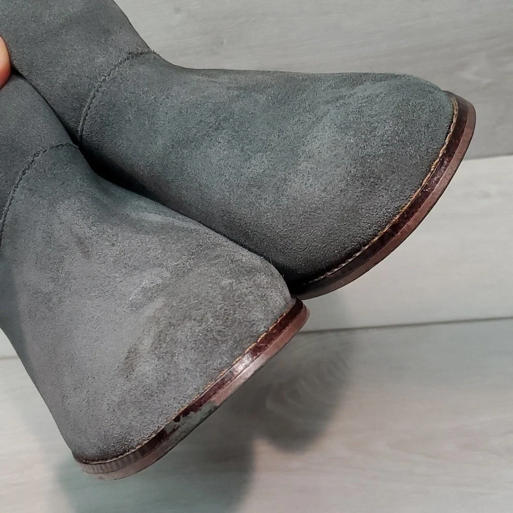 Toms Women Leila Castlerock Zip Tarssel Comfort Ankle Heels Booties shoes 9.5