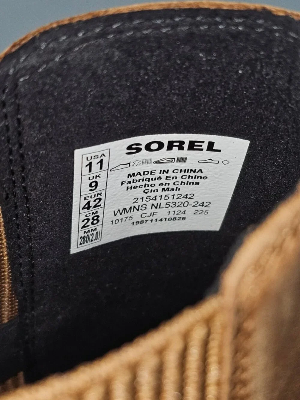 Sorel Joan Rhapsody Chelsea Wedge Ankle Boot Tan Leather Waterproof Womens 11