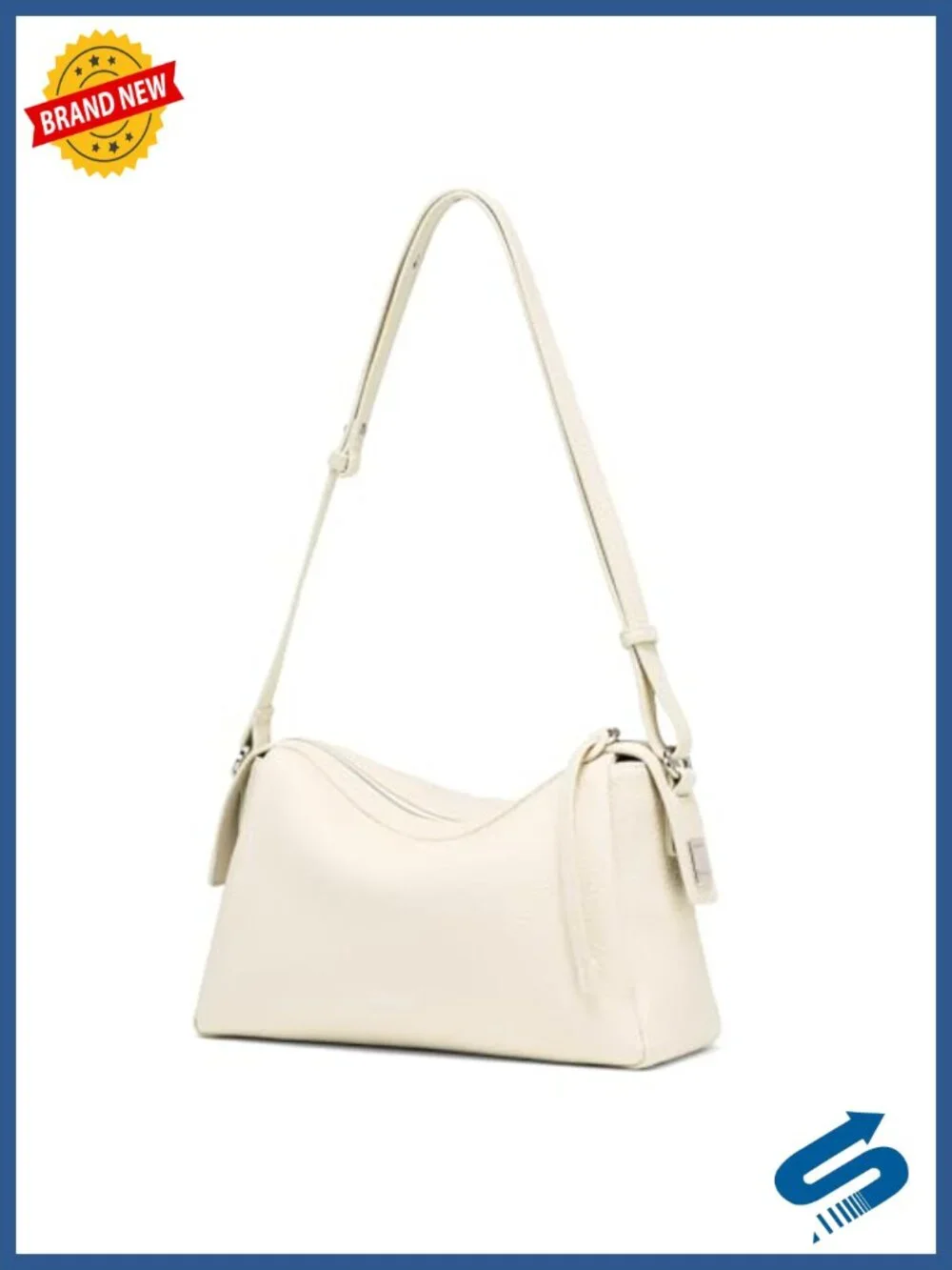 Genuine Leather Shoulder Purse Crossbody Bag for Women with Adjustable Strap