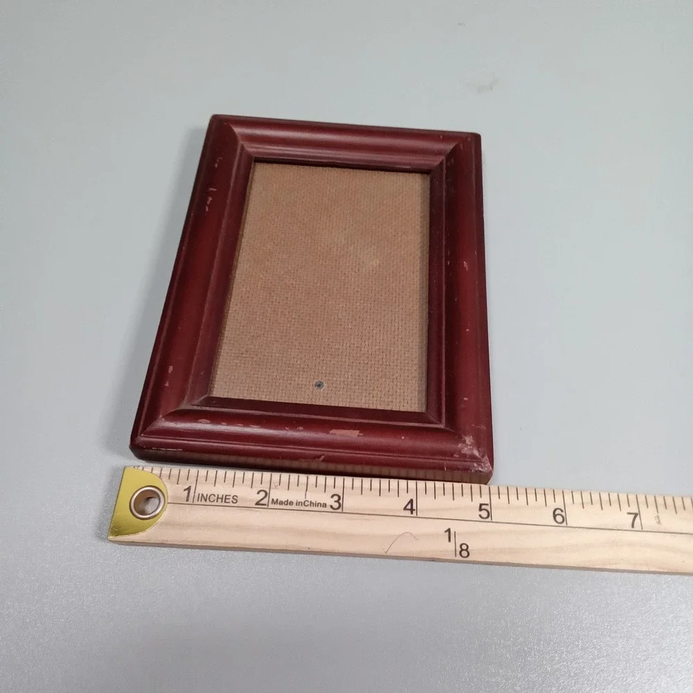 Mahogany Wood Picture Frame 5x7 Beveled Tabletop‎ Photo Display Dark Red Brown