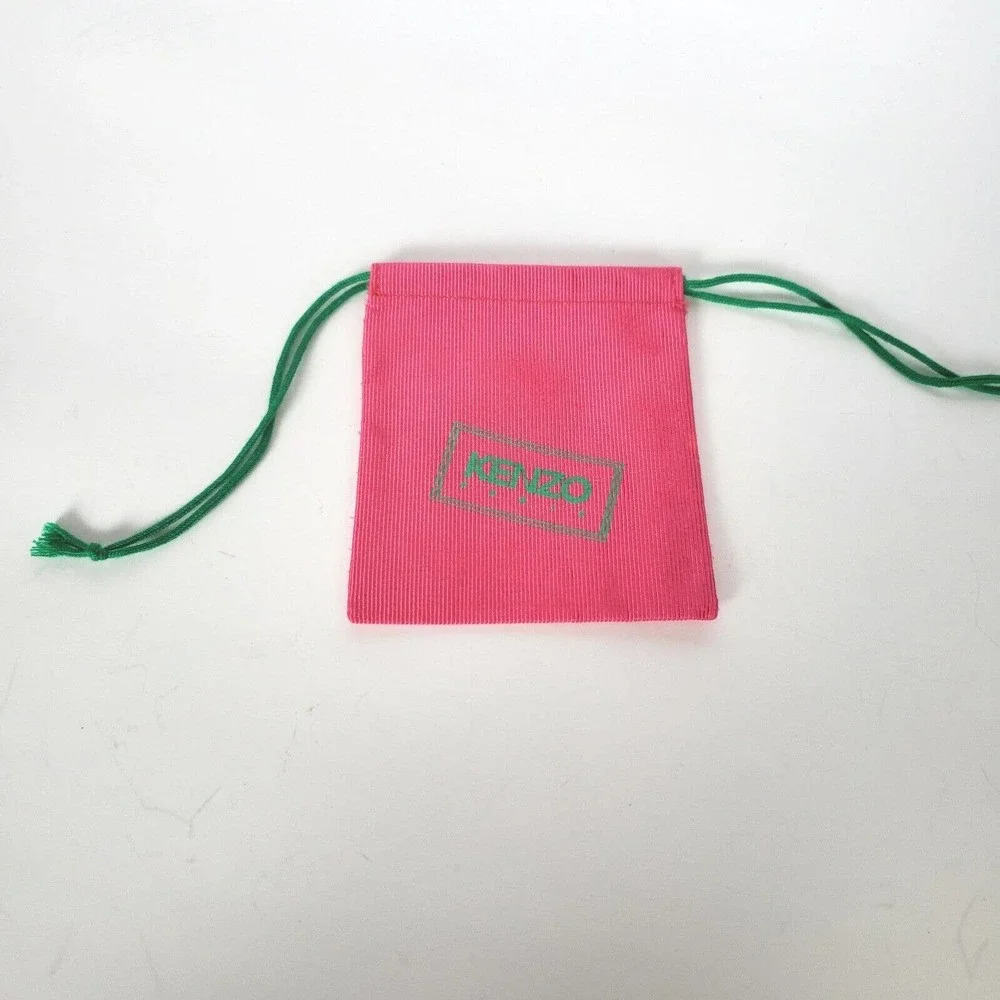 Kenzo Paris Dust Bag Small Pink‎ Green Pouch Drawstring 3x4