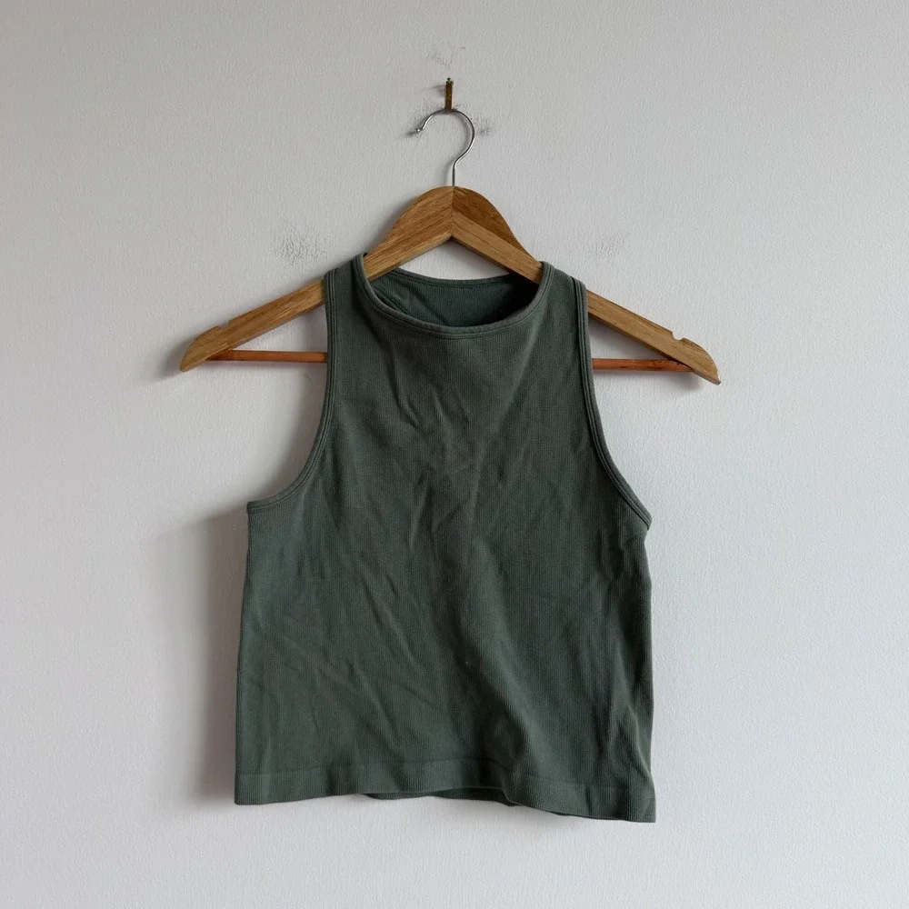 Free‎ People Intimately Sage Soft Ribbed Tank Size Medium/Large