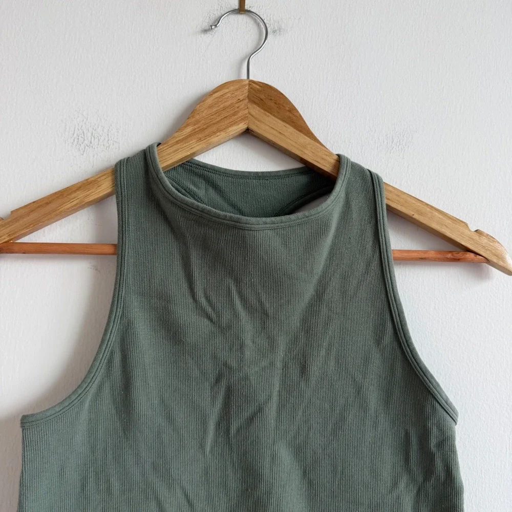 Free‎ People Intimately Sage Soft Ribbed Tank Size Medium/Large