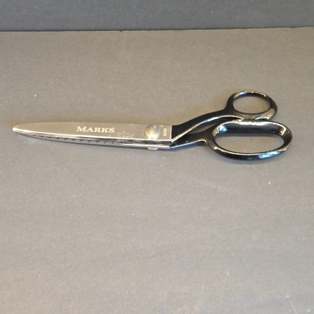 Marks Pinking‎ Shears Zig Zag Chromed Steel Scissors  Made in Brazil Model 409B