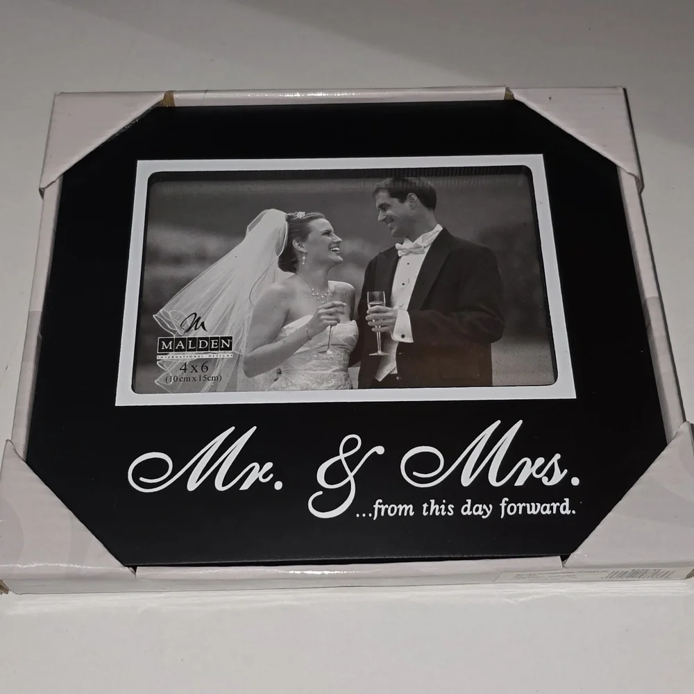 Mr. & Mrs. ... From This Day Forward Wedding 4x6 Photo Frame NWT