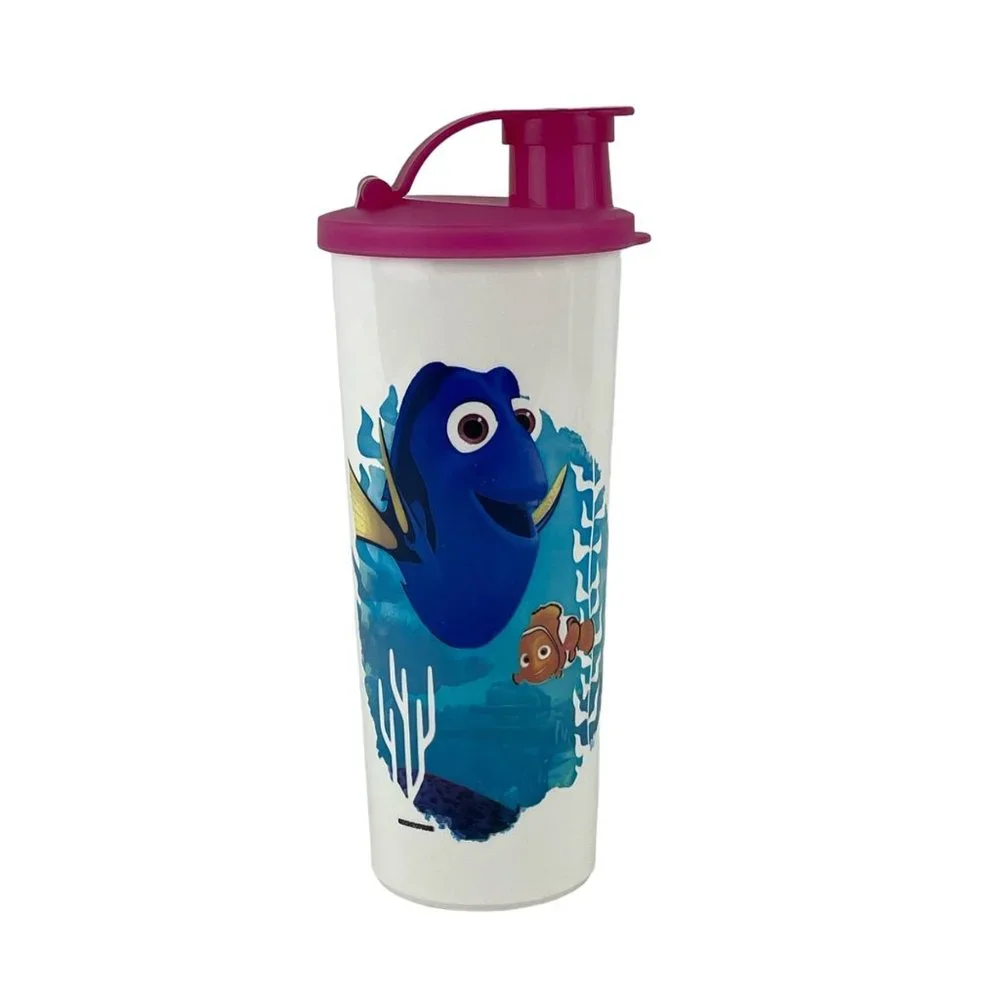 Tupperware Disney Pixar Finding‎ Nemo Dory Tumbler 16 Oz Cup w/Flip Top Lid Seal
