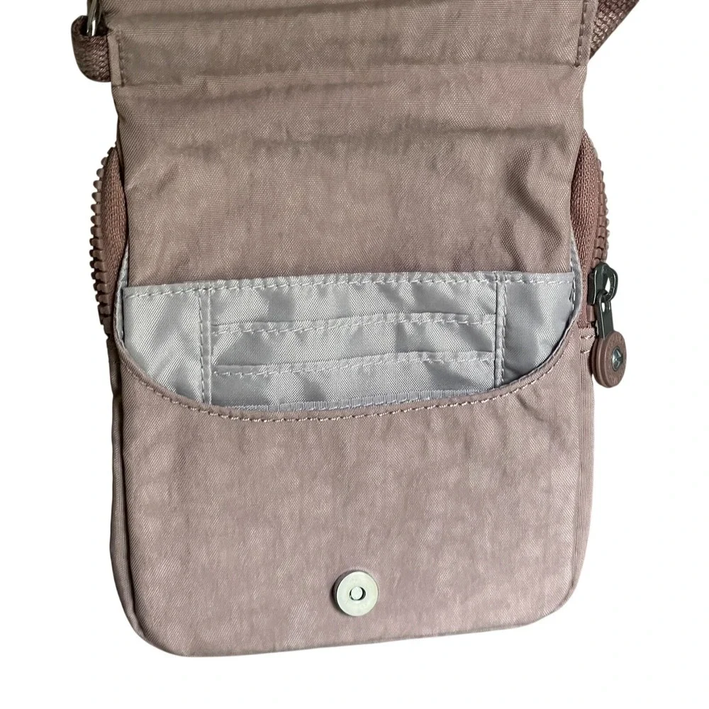 Kipling Eldorado Dusty Pink Crossbody Organizer‎ Travel Bag