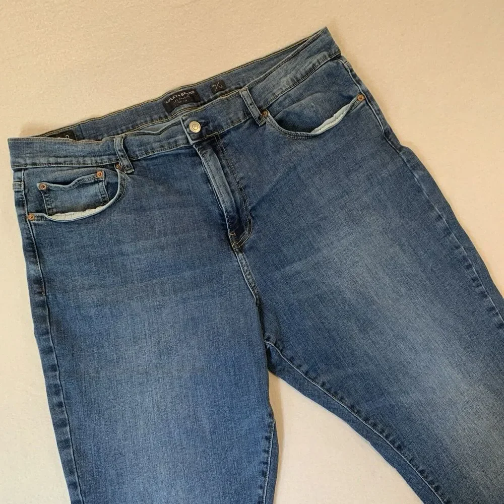 LUCKY BRAND 40x30 Men's Medium Wash 410 STRAIGHT Leg Jeans EXCELLENT ~ Fast Ship