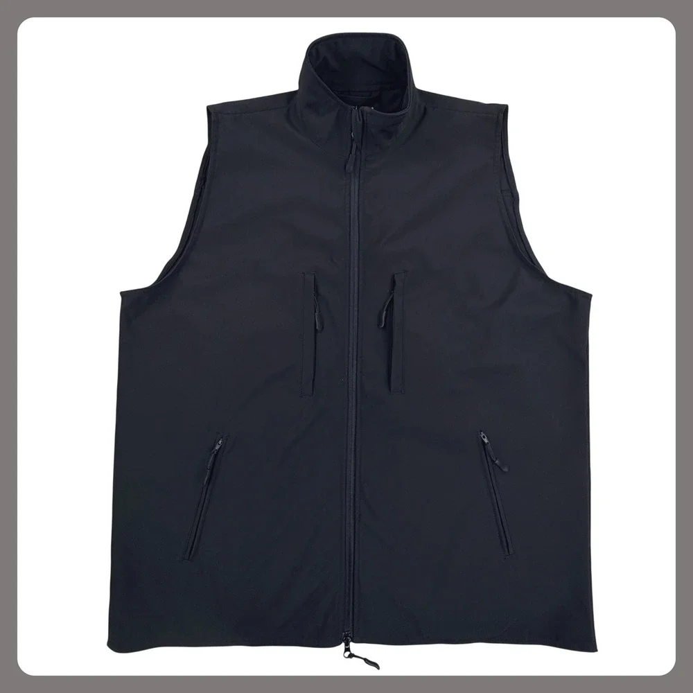 Rothco Military Tactical Soft Shell Vest Men XL Black Utility Workwear‎ Full Zip