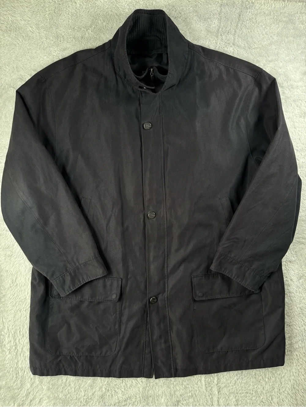 Jos. A. Bank Black Full Zip Snap Front Jacket Mens‎ XXL