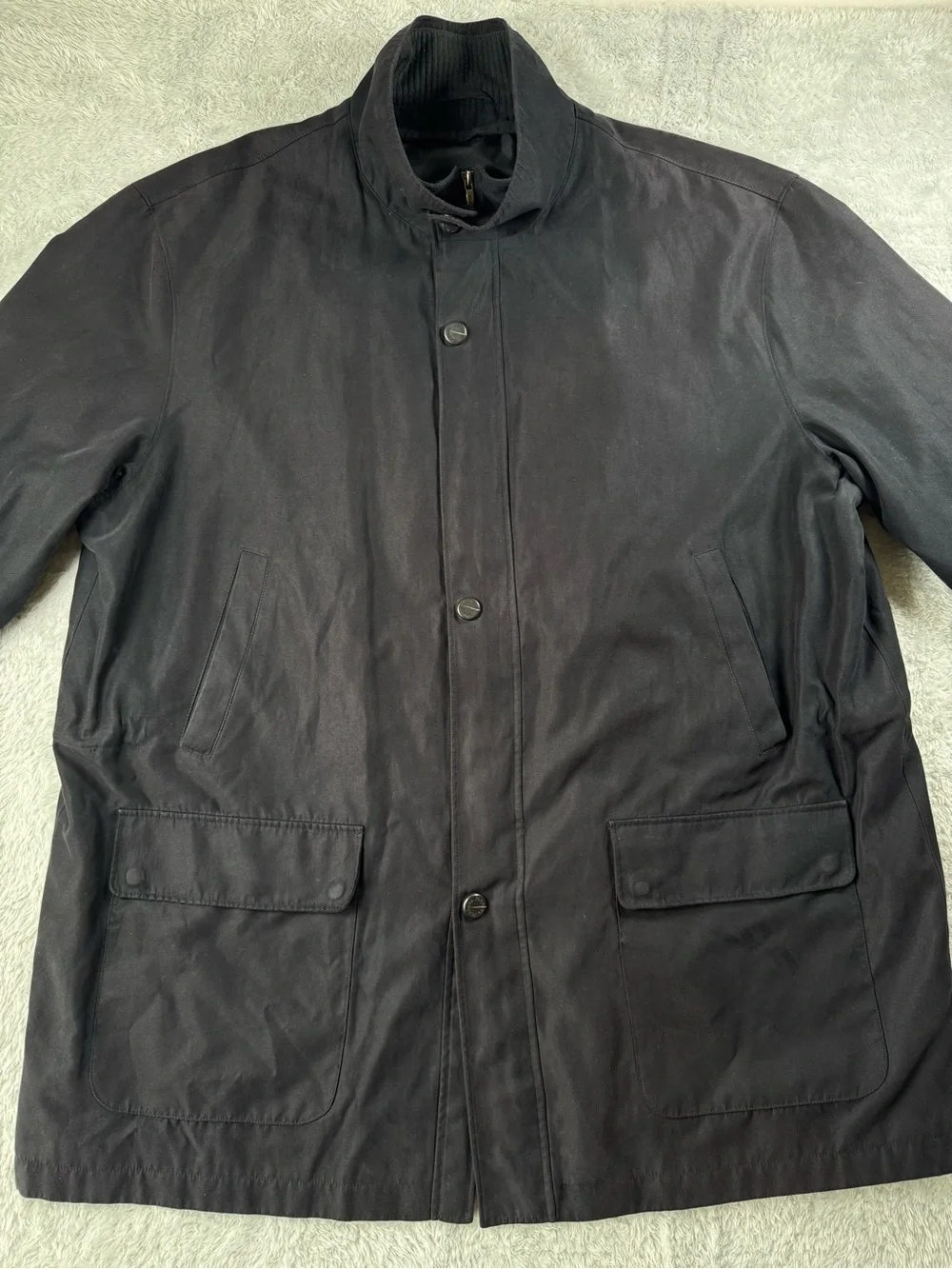 Jos. A. Bank Black Full Zip Snap Front Jacket Mens‎ XXL