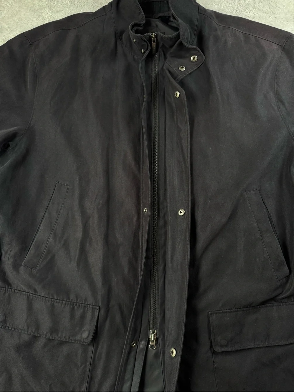 Jos. A. Bank Black Full Zip Snap Front Jacket Mens‎ XXL