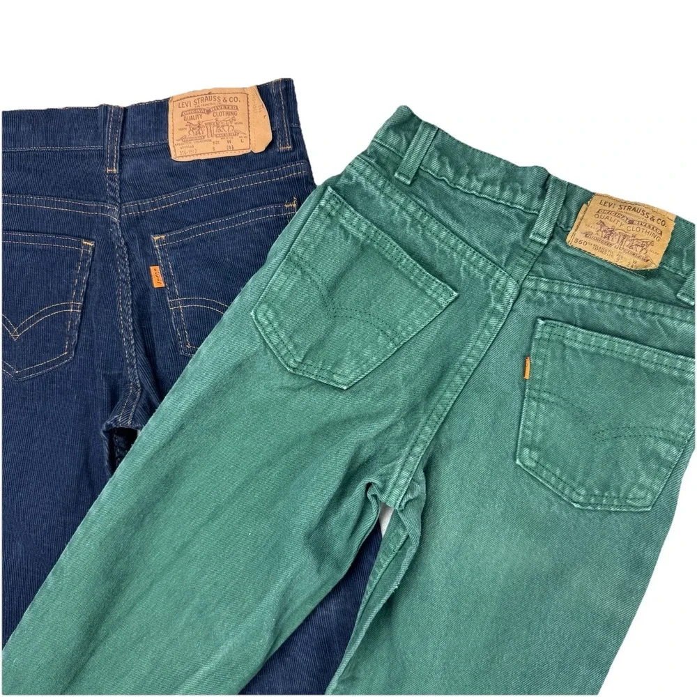 Lot Of Vtg 80s/90s s Levi's Boys Sz 9 (22x23)Denim Jeans 505/corduroy 1984-1994‎
