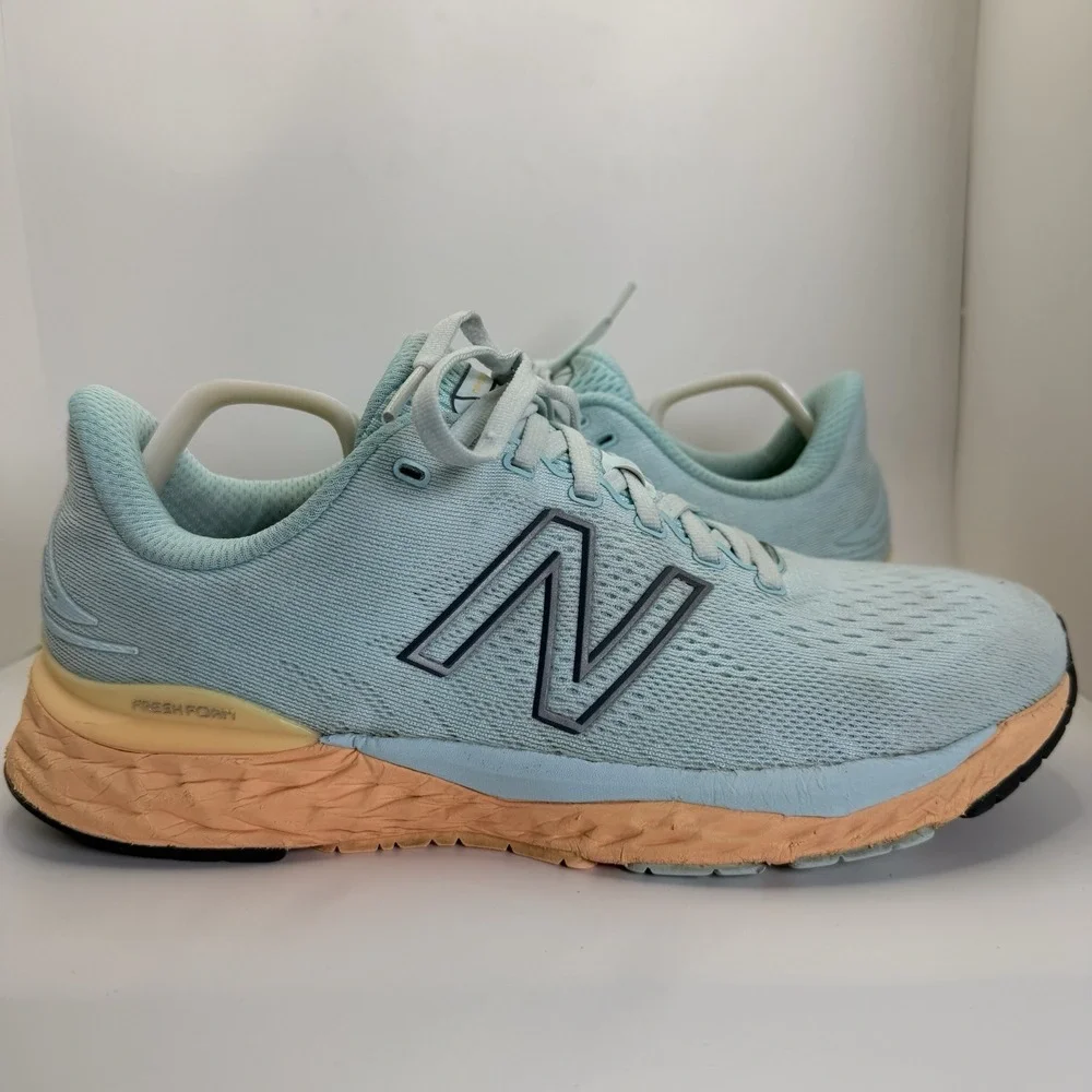 New Balance Women's‎ Fresh Foam 880v11 Running Shoes Pale Blue Mango Size 10