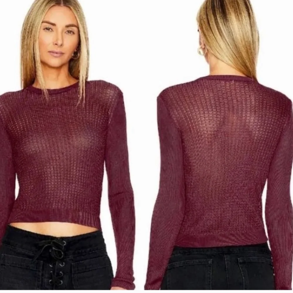 FREE PEOPLE NWTS Maroon M Pullover Sweater