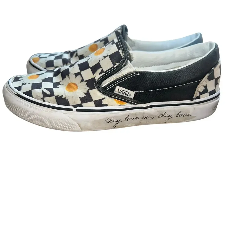 Vans black white