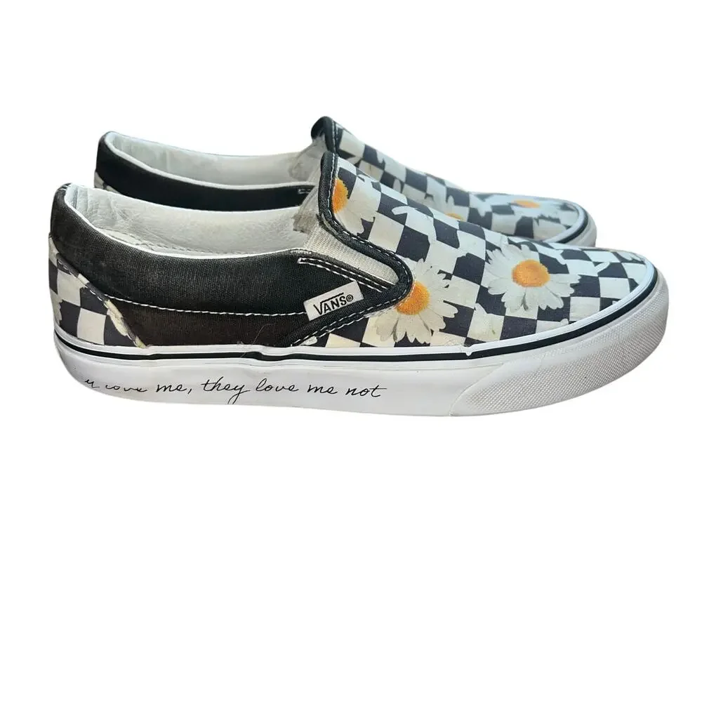 Vans black white