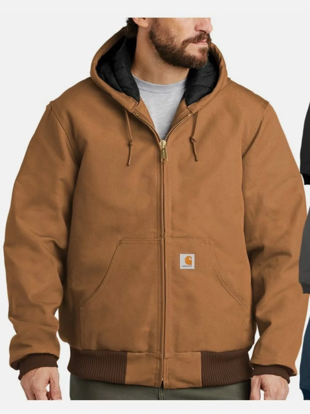 Carhartt Men's J140 Loose Fit Firm Duck Flannel-Lined Insulated Active Jacket
